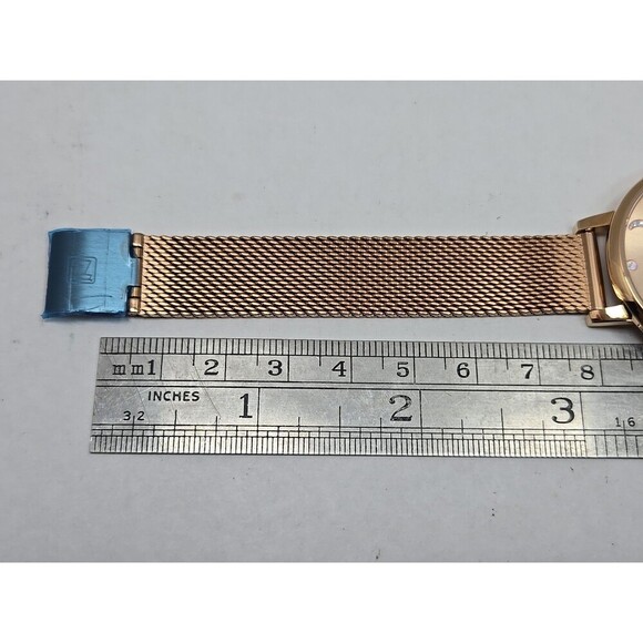 Naviforce NF5011L Rose Gold Butterfly Mesh Quartz Date Watch Womens New Battery - Picture 8 of 9